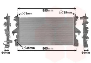 Radiador para Citroen JUMPER 2014, Fiat DUCATO 2014 y Peugeot BOXER 2014