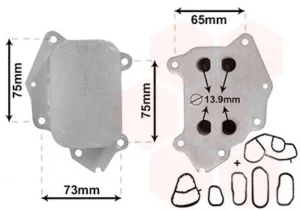 Radiador de aceite para Citroen BERLINGO 1996, BERLINGO 2002, BERLINGO 2008, BERLINGO 2012, BERLINGO 2015, C1 2005, C1 2009, C1 2012, C2 2003, C2 2008, C3 2002, C3 2005, C3 2010, C3 2013, C3 PICASSO 2009, C3 PLURIEL 2003, C4 2004, C4 2008, DS3 2009…