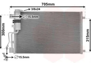 Condensador de aire acondicionado para Nissan QASHQAI 2007