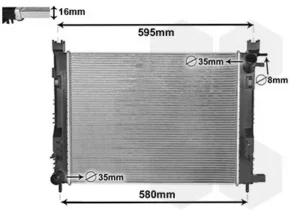 Radiador para Dacia DOKKER 2012 y DUSTER 2013