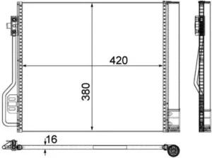 Condensador de aire acondicionado para Smart FORTWO 2007