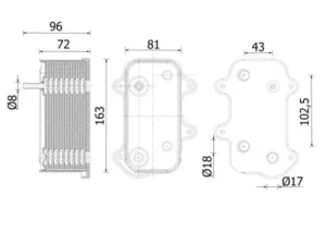 Radiador Oleo Porsche para Porsche BOXSTER 1996