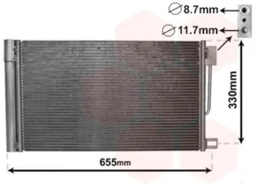 Condensador de aire acondicionado para Fiat PUNTO EVO 2009 y PUNTO GRANDE 2005 y Opel CORSA D 2006