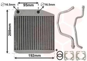 Radiador de calefacción para Fiat PUNTO GRANDE 2005 y Opel ADAM 2012 y CORSA D 2006