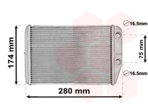 Radiador de calefacción para Citroen JUMPER 2006 y JUMPER 2014, Fiat DUCATO 2006 y DUCATO 2014 y Peugeot BOXER 2006 y BOXER 2014