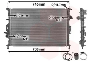 Radiador para Ford C-MAX 2010, FOCUS 2011 y MONDEO 2007