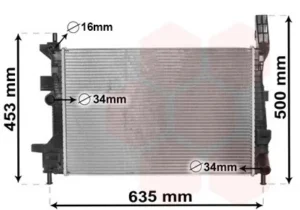Radiador para Ford C-MAX 2015, FOCUS 2011, FOCUS 2014 y TRANSIT CONNECT 2013