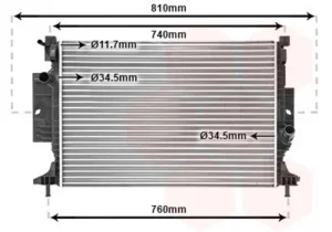 Radiador para Ford C-MAX 2015, FOCUS 2014 y KUGA 2012