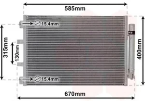 Condensador de aire acondicionado para Ford C-MAX 2010 y FOCUS 2011