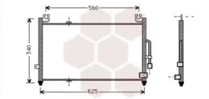Condensador de aire acondicionado para Mazda 323 1998