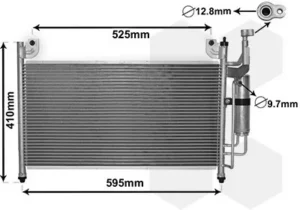 Condensador de aire acondicionado para Mazda 2 2007
