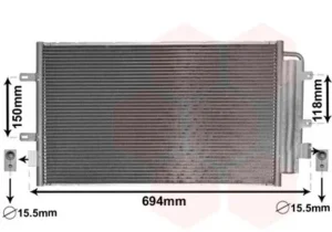 Condensador de aire acondicionado para Iveco DAILY 2006, DAILY 2009, DAILY 2011 y DAILY 2014