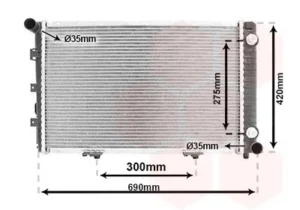 Radiador para Mercedes-Benz W201 1982