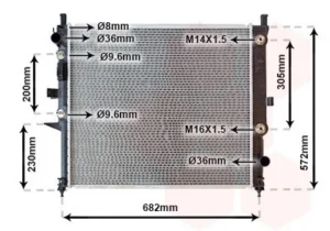 Radiador Agua Mercedes M W163 para Mercedes-Benz M W163 1998