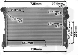 Radiador para Mercedes-Benz C W204 2007