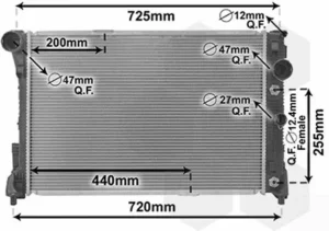 Radiador para Mercedes-Benz C W204 2011