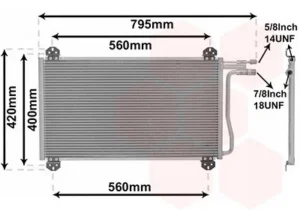 Condensador de aire acondicionado para Mercedes-Benz SPRINTER 1995
