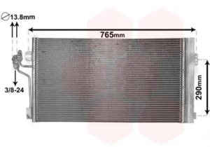 Condensador de aire acondicionado para Mercedes-Benz VITO W639 2003