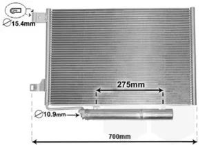 Condensador Mercedes A-Class (W169) para Mercedes-Benz A W169 2004