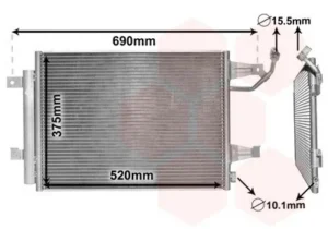 Condensador de aire acondicionado para Mitsubishi COLT 2004
