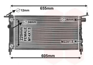 Radiador para Opel CORSA B 1993