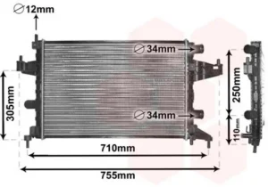 Radiador para Opel CORSA B 1997