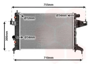 Radiador para Opel CORSA B 1997
