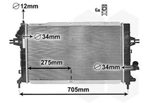 Radiador para Opel ASTRA H 2004