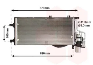 Condensador de aire acondicionado para Opel CORSA C 2000
