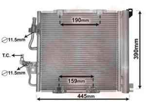 Condensador de aire acondicionado para Opel ASTRA H 2004