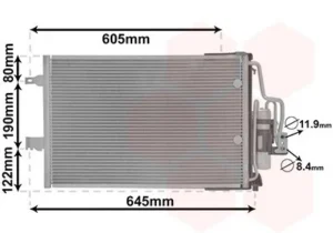 Condensador de aire acondicionado para Opel CORSA C 2000