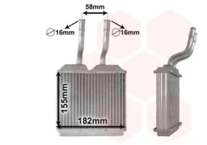 Radiador. Radiador De Calefacción. Opel Combo / Corsa B / Tigra para Opel COMBO B 1993, CORSA B 1993, CORSA B 1997 y TIGRA 1994