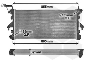 Radiador para Citroen JUMPER 2006, Fiat DUCATO 2006 y Peugeot BOXER 2006