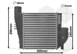 Intercooler para Citroen BERLINGO 2018, C4 2020, C4 GRAND PICASSO 2013, C4 PICASSO 2013, C4 PICASSO 2016, C4 SPACETOURER 2018, C5 AIRCROSS 2018, C5 X 2021 y SPACETOURER 2016, Fiat SCUDO 2022, Opel ASTRA L 2021, COMBO 2018 y GRANDLAND X 2017 y Peugeot…