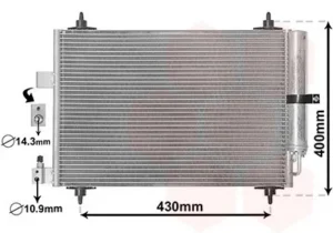 Condensador de aire acondicionado para Citroen C5 2004 y Peugeot 407 2004