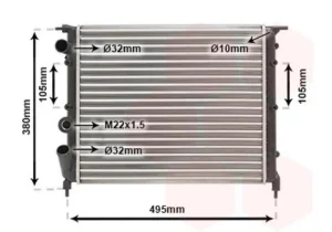 Radiador Renault 19 I,Ii / Clio I / Express / para Renault 19 II 1992