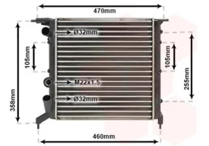 Radiador para Renault CLIO I 1990