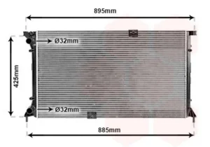 Radiador para Nissan PRIMASTAR 2001, Opel VIVARO A 2001 y Renault TRAFIC II 2001