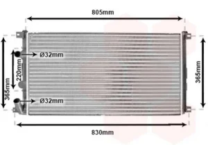 Radiador para Nissan INTERSTAR 2002, Opel MOVANO A 2003 y Renault MASTER II 2003