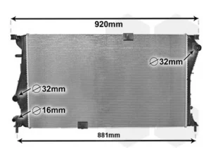 Radiador para Nissan PRIMASTAR 2006, Opel VIVARO A 2006 y Renault TRAFIC II 2006