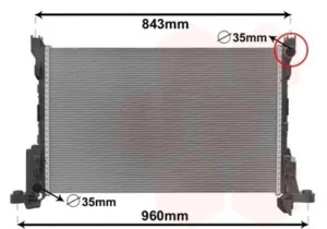 Radiador para Nissan NV300 2016, Opel VIVARO B 2014 y Renault TRAFIC III 2014
