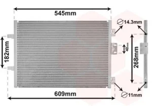 Condensador de aire acondicionado para Renault CLIO II 2001