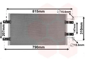Condensador de aire acondicionado para Opel VIVARO A 2001 y VIVARO A 2006 y Renault TRAFIC II 2001 y TRAFIC II 2006