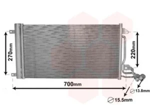 Condensador Seat Ibiza V/Vw Polo ’09 para Seat IBIZA IV 2008