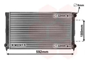 Radiador Vag Caddy I / Golf I,Ii / Jetta I,Ii para Volkswagen GOLF II 1983