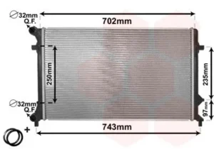 Radiador para Volkswagen GOLF V 2003