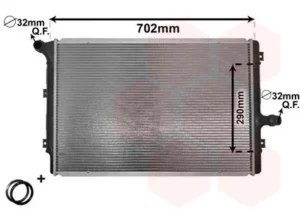 Radiador para Audi A3 2003, A3 2005, A3 2008 y TT 2006, Seat ALTEA 2004, LEON 2005, LEON 2009 y TOLEDO III 2004, Skoda OCTAVIA II 2004, OCTAVIA II 2009, SUPERB II 2008, YETI 2009 y YETI 2014 y Volkswagen BEETLE 2012, CADDY III 2010, CADDY IV 2015, EOS…