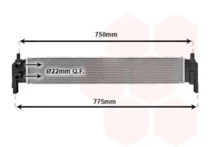 Radiador para Audi A3 2012, A3 2016, A3 SEDAN 2013 y Q2 2016, Seat ATECA 2016, Skoda OCTAVIA III 2013 y OCTAVIA III 2017 y Volkswagen GOLF VII 2012, GOLF VII 2017, GOLF VII SPORTSVAN 2014, POLO 2017, T-ROC 2017 y TOURAN 2015