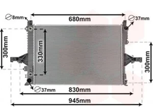 Radiador para Volvo S60 2000, S80 1999 y S80 2004