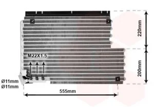 Condensador de aire acondicionado para Volvo 940 1993